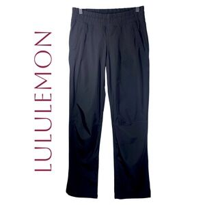 Lululemon Dog Walker Fleece Lined Track Pants Black Relaxed Fit Size 4